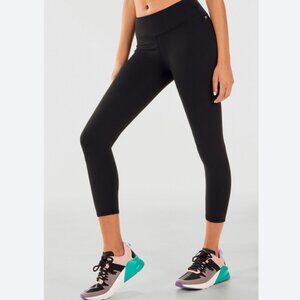 Fabletics Black Mid-Rise Cropped Leggings